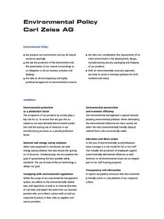 Forhåndsvis bilde av Environmental Policy